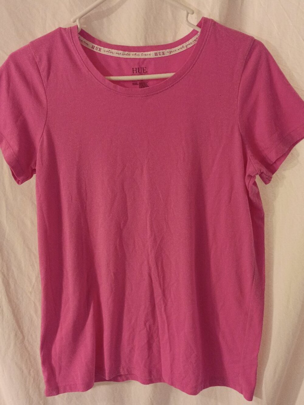 Pink Hue Short Sleeve Cotton Candied PJ Tee Women's Small